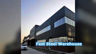 Prefab Steel Warehouse Fast Install Sliding Doors