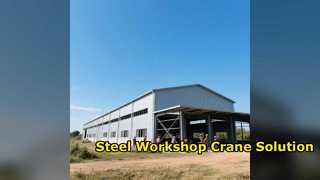 Prefab Steel Workshop With Crane