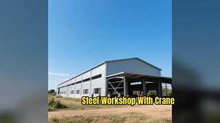 Prefab Steel Workshop With Bridge Crane